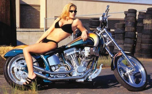 Girl on Harley